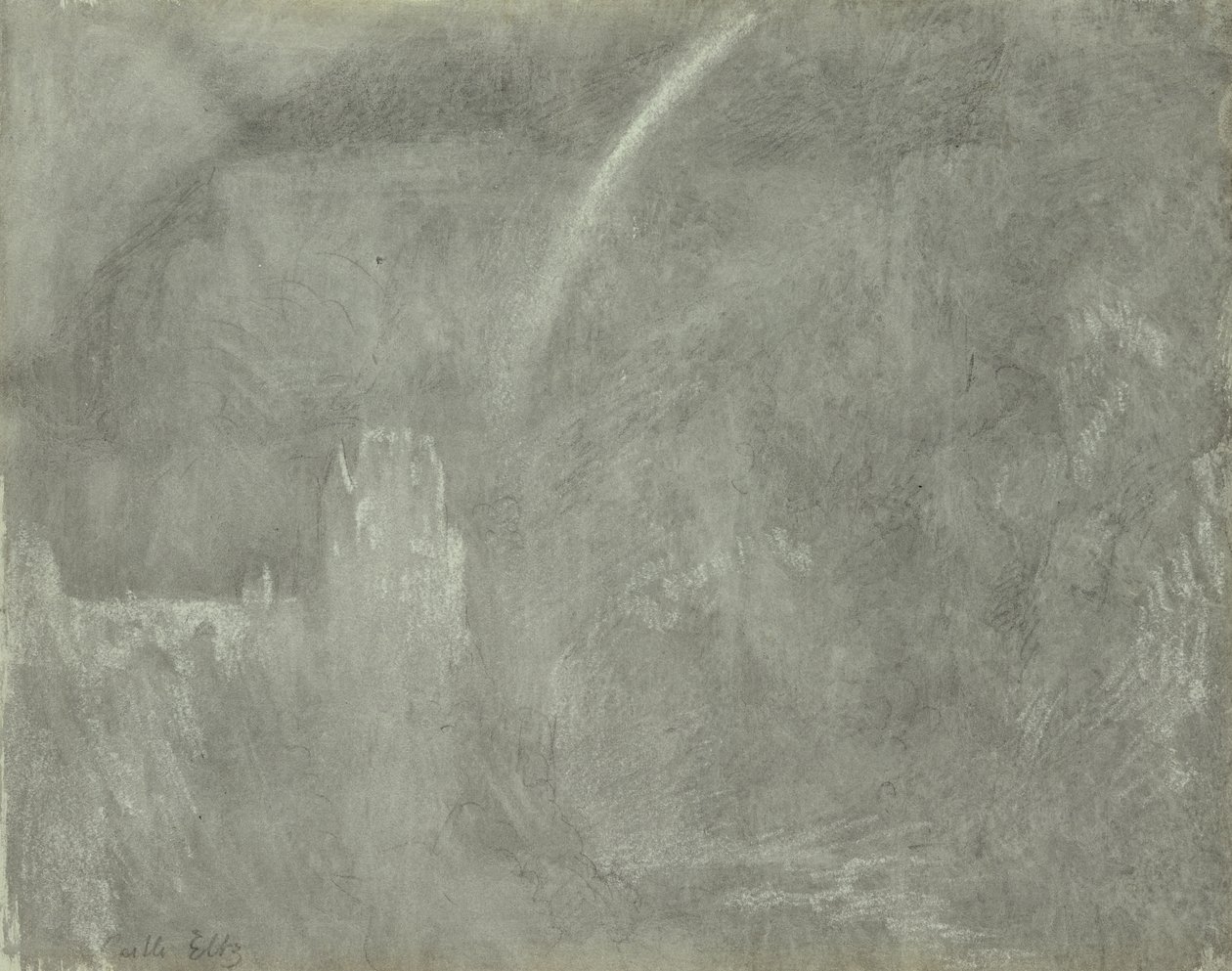 Schloss Eltz（粉笔在纸上） 作者 约瑟夫·马洛德·威廉·特纳