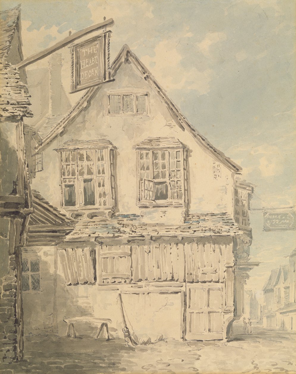 “橡树之心”旅馆，c.1794（纸上水彩画） 作者 约瑟夫·马洛德·威廉·特纳