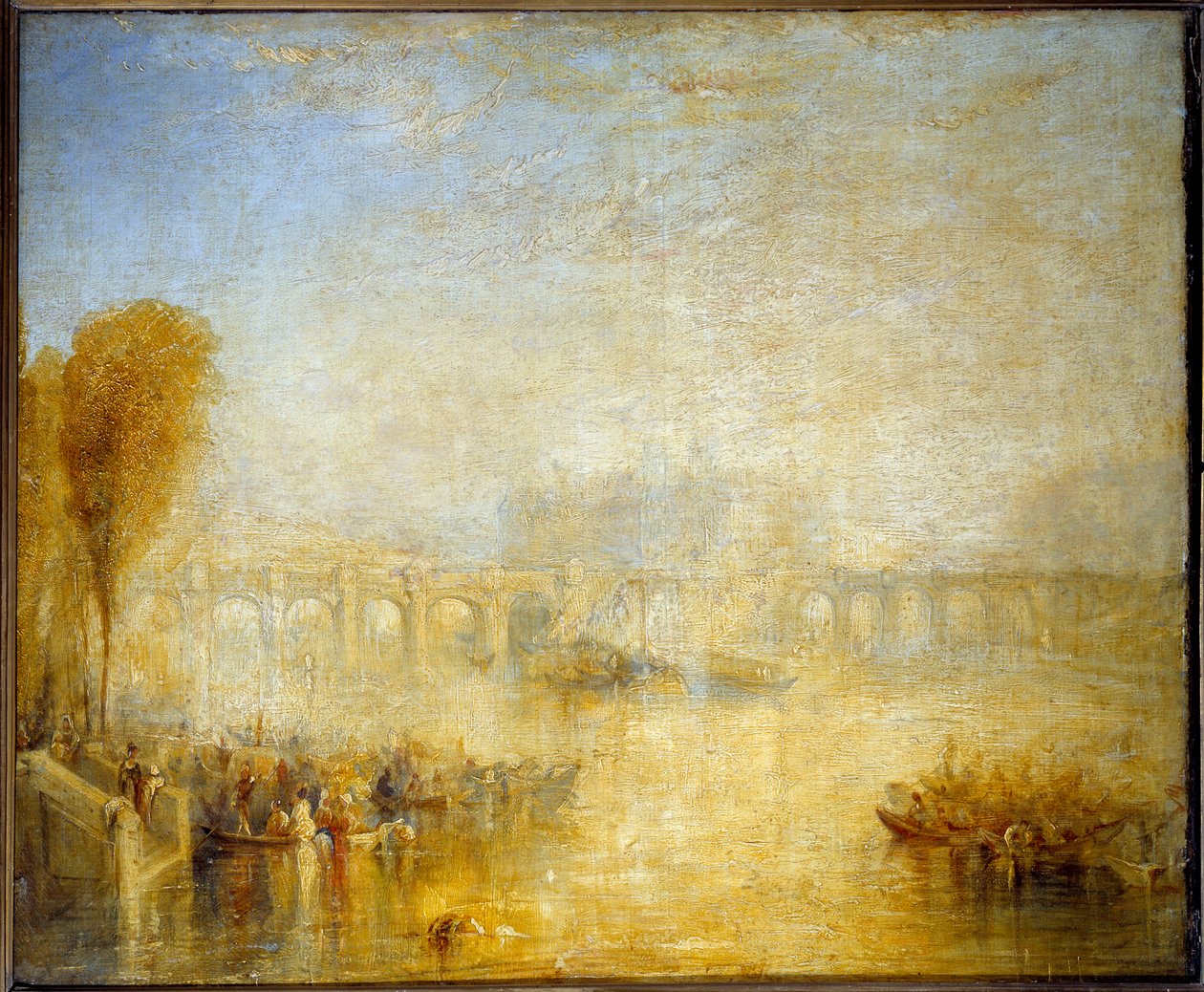 1819 年巴黎新桥景观 约瑟夫·威廉·特纳 (1775-1851) 绘画 作者 约瑟夫·马洛德·威廉·特纳