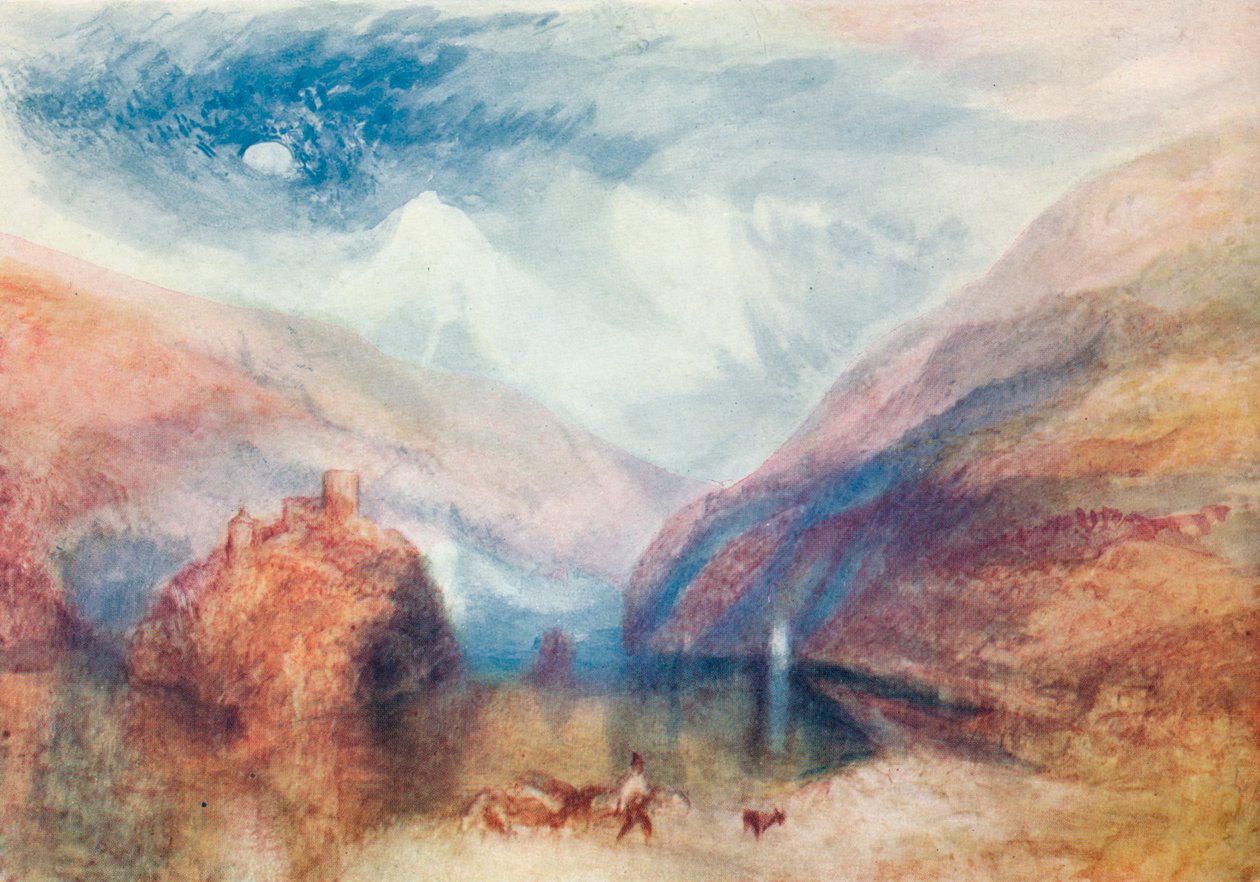 19世纪，1910年，布里恩茨湖上的风景 作者 约瑟夫·马洛德·威廉·特纳