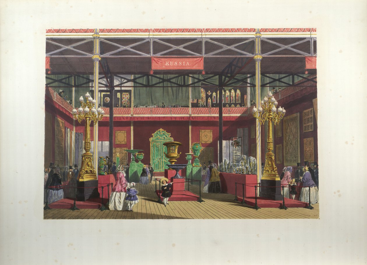 1851年世界博览会期间的俄罗斯展览室内景 作者 约瑟夫·纳什