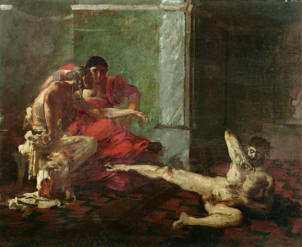 Locusta在奴隶身上测试毒药，c.1870-80 作者 约瑟夫·诺埃尔·西尔维斯特