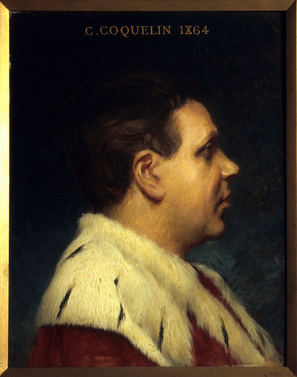 恒罂粟肖像（1841-1904）。 约瑟夫·保罗·布兰克 (1846-1904) 的绘画 作者 约瑟夫·保罗·布兰克