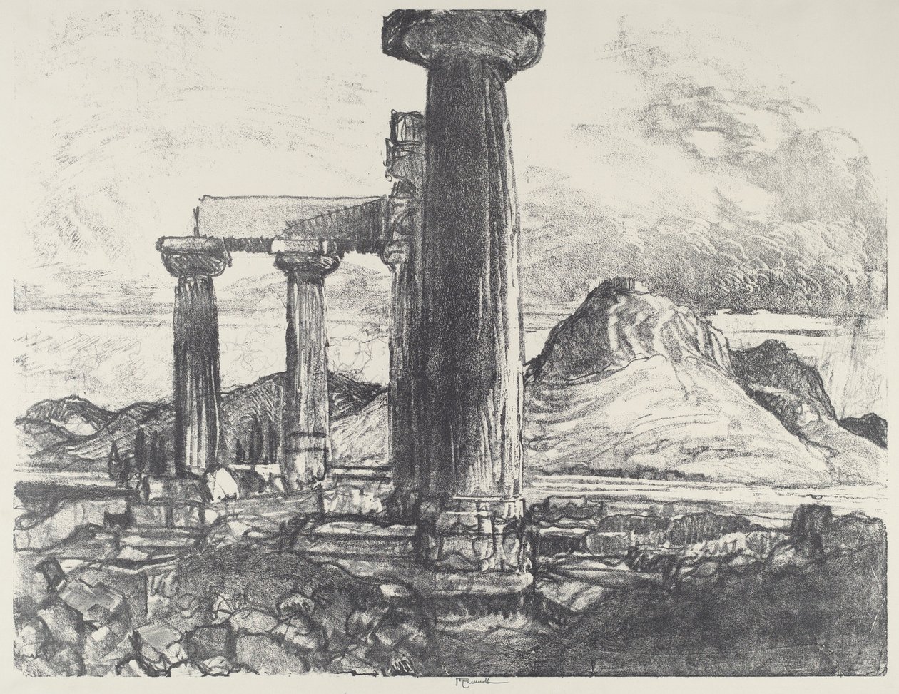 Acro, Corinth from Corinth, 1913. 作者 约瑟夫·彭内尔