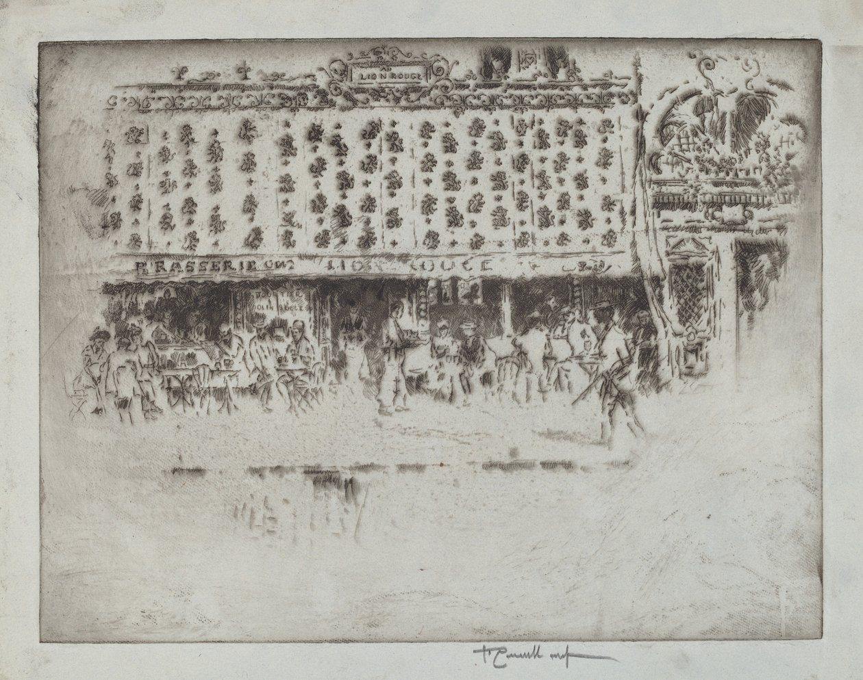 红狮餐厅（Brasserie, Au Lion Rouge 作者 约瑟夫·彭内尔