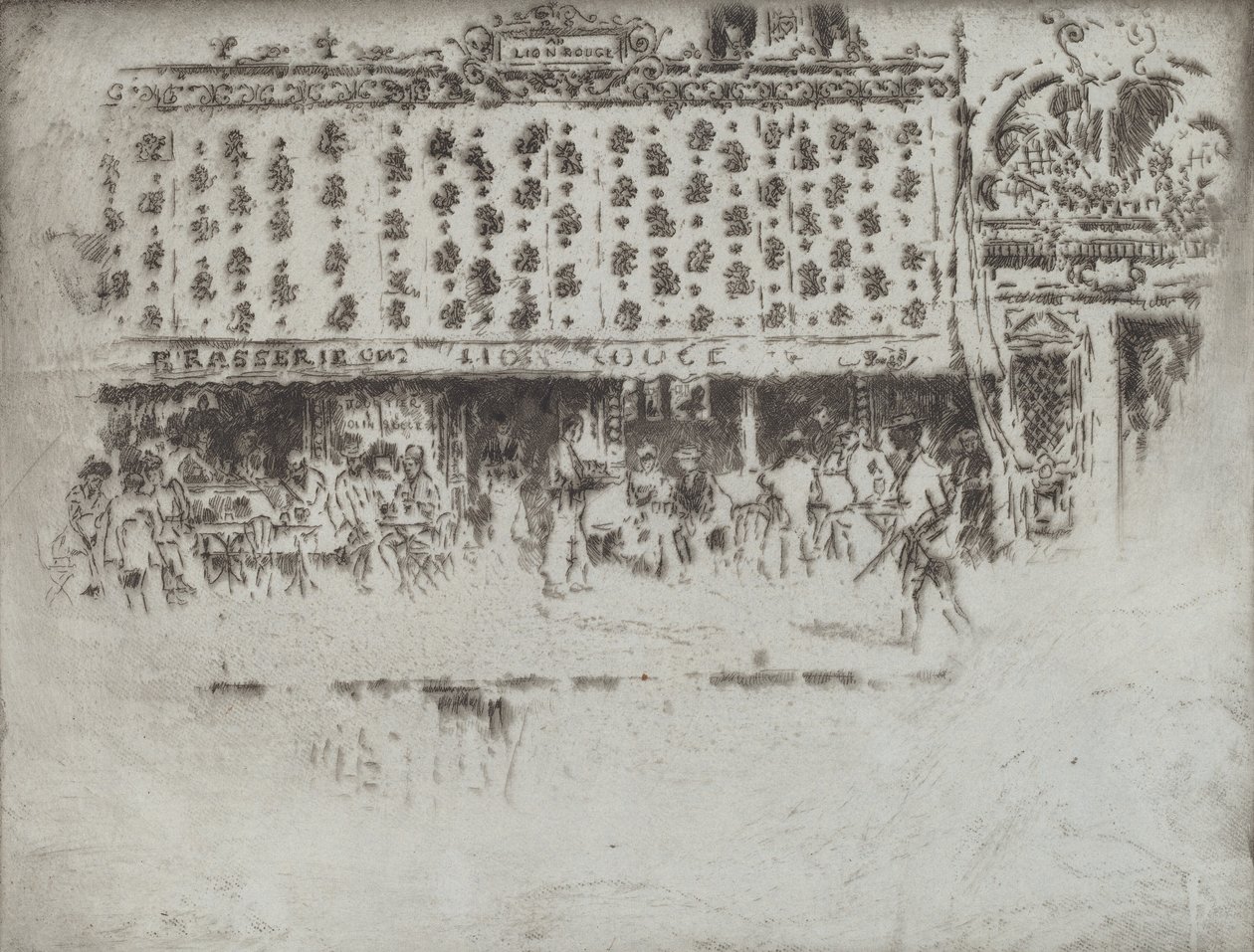 红狮餐厅，1893年。 作者 约瑟夫·彭内尔