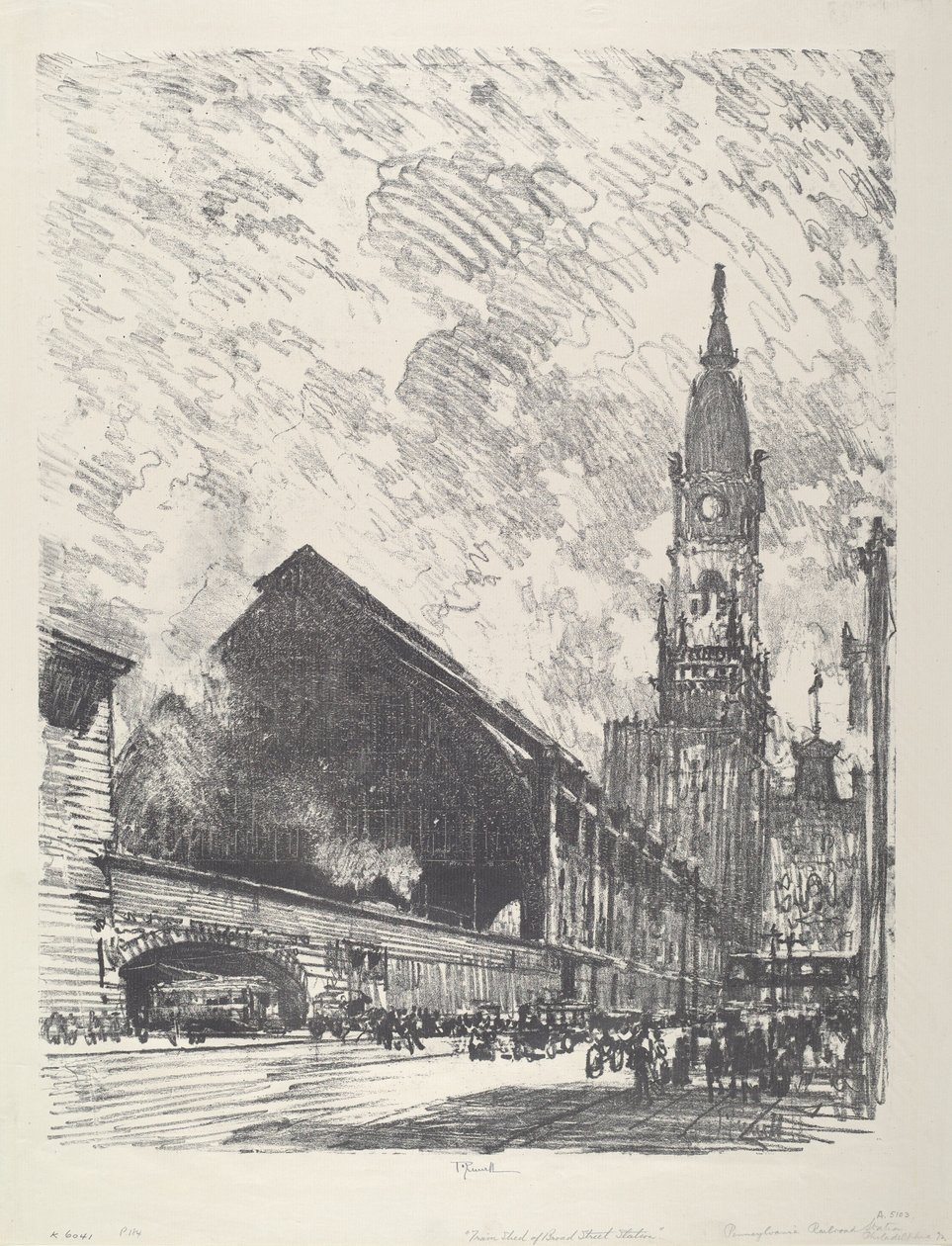 布罗德街车站，1912年。 作者 约瑟夫·彭内尔