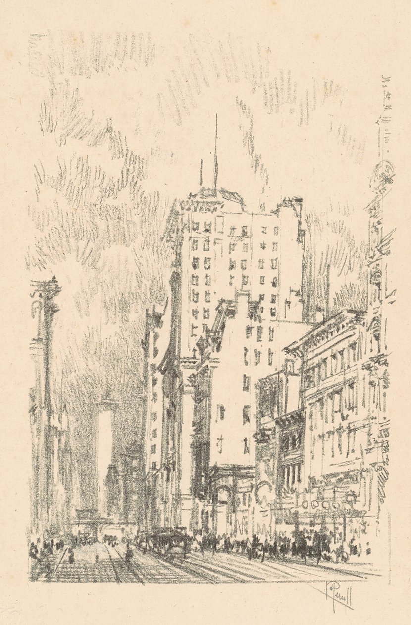 百老汇，二十三街之上，1904年。 作者 约瑟夫·彭内尔