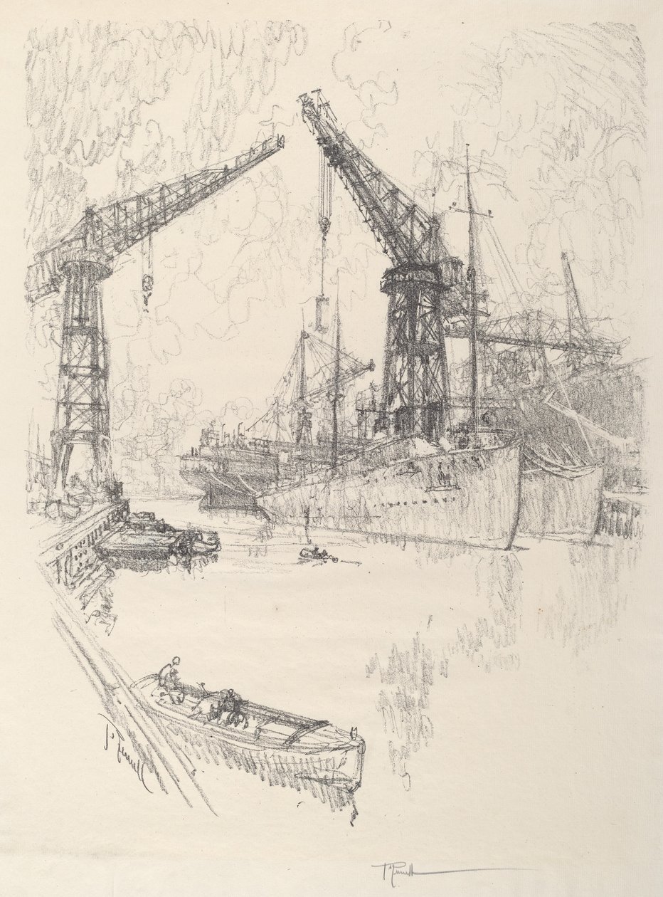 建造驱逐舰，1917年。 作者 约瑟夫·彭内尔