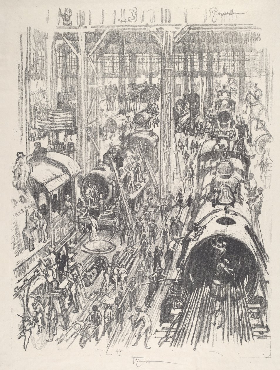 为盟国建造发动机，1917年。 作者 约瑟夫·彭内尔
