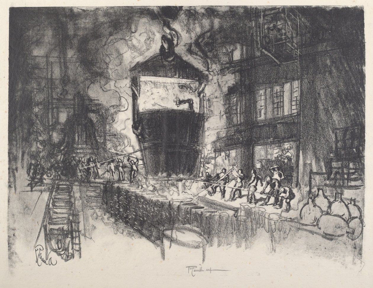 铸造炮弹，1917年。 作者 约瑟夫·彭内尔