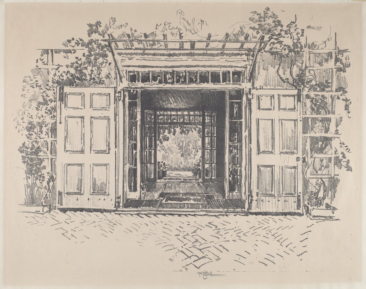 门口，威克，1912年。 作者 约瑟夫·彭内尔