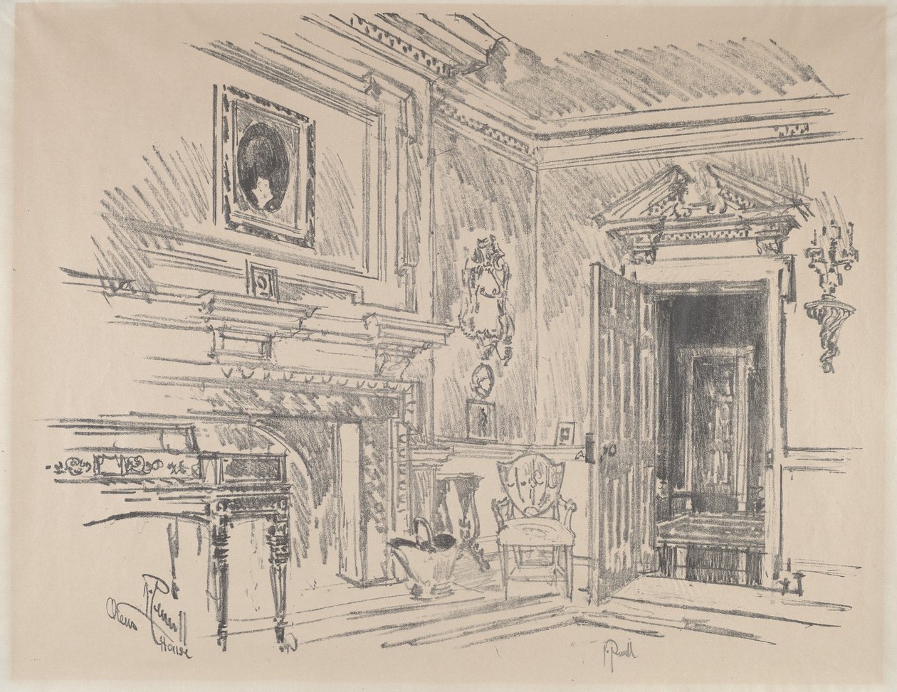 克利文顿的画室，1912年。 作者 约瑟夫·彭内尔