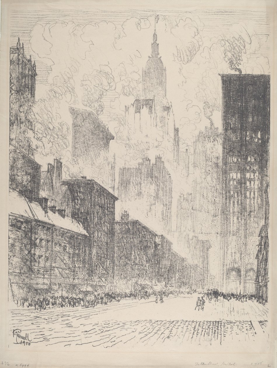 来自富尔顿街，1910年。 作者 约瑟夫·彭内尔