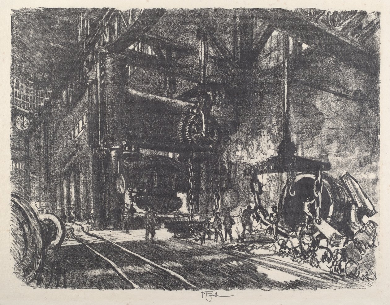 在布罗布丁纳格的土地上，装甲板折弯机，1917年。 作者 约瑟夫·彭内尔