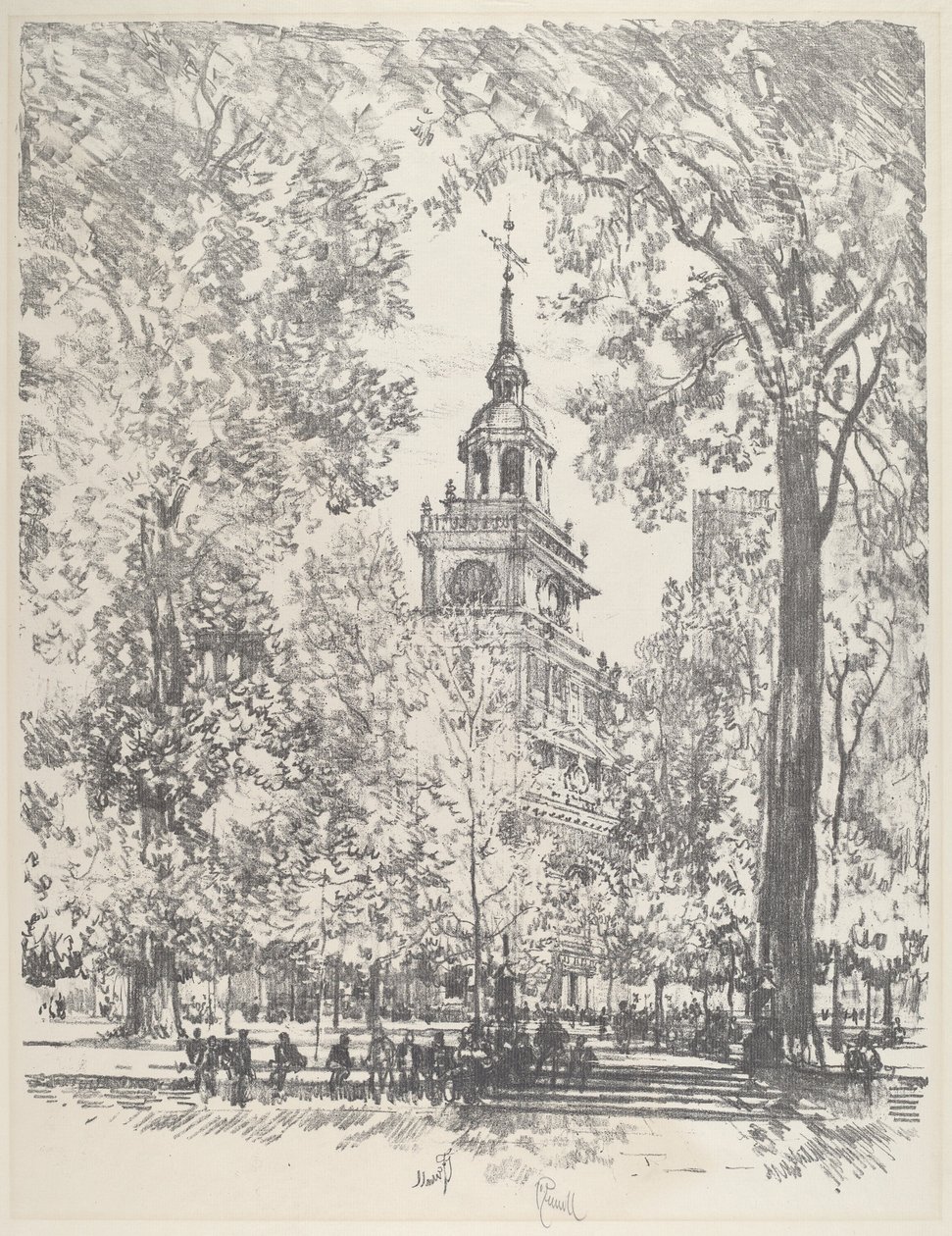 独立广场和州政府大楼，1912年。 作者 约瑟夫·彭内尔