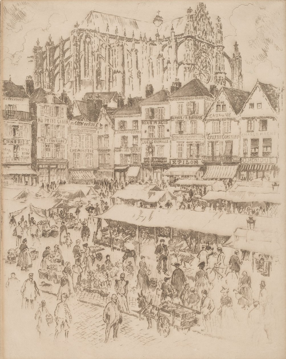 La Place, Beauvais, 1907。 作者 约瑟夫·彭内尔
