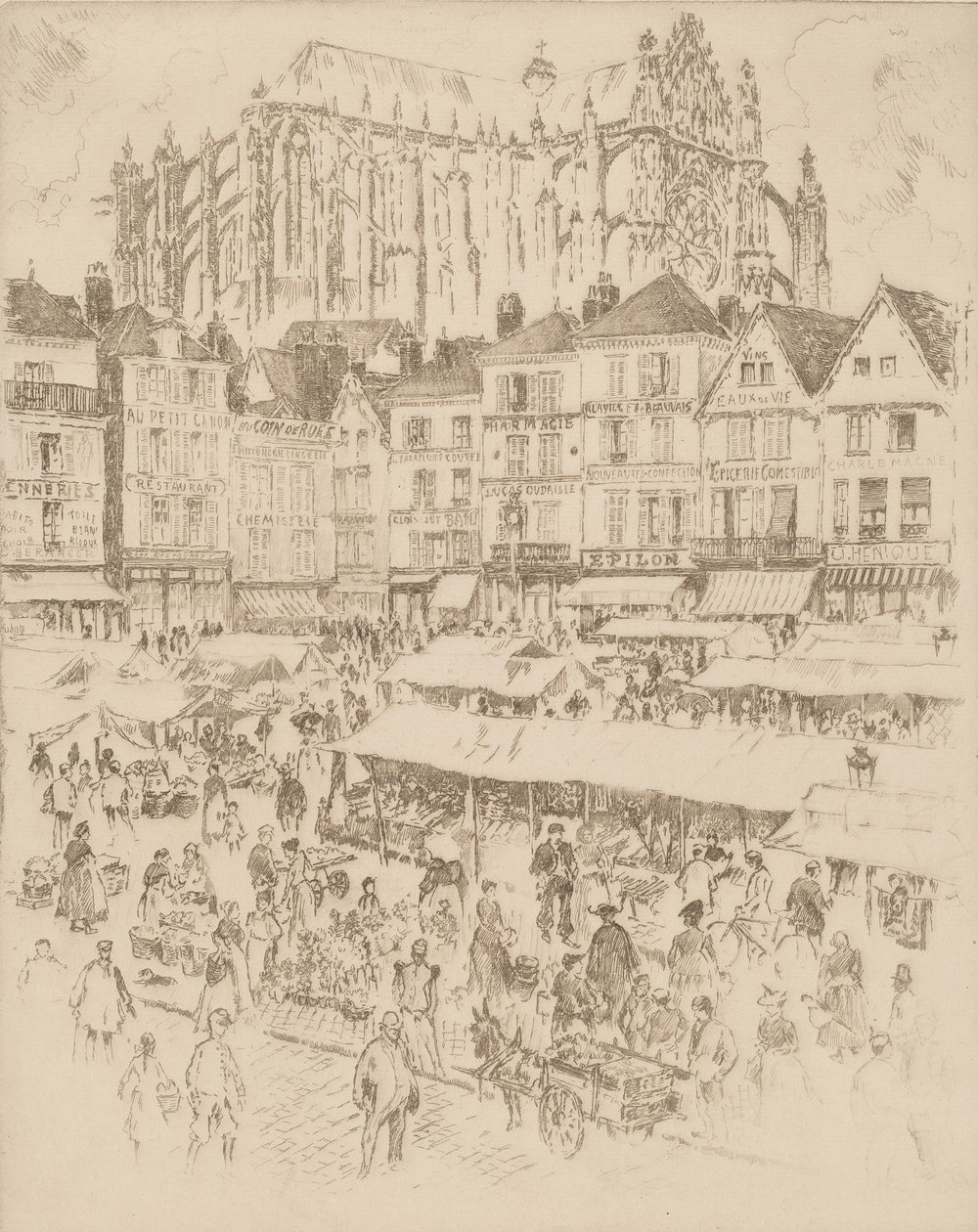 La Place, Beauvais, 1907。 作者 约瑟夫·彭内尔