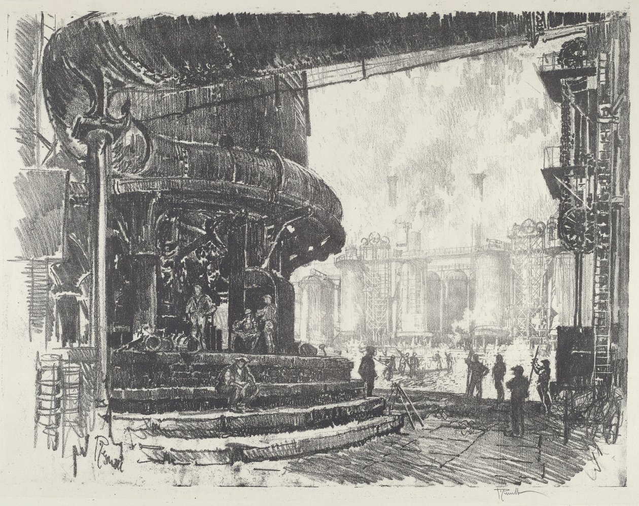 制作生铁，1916年。 作者 约瑟夫·彭内尔