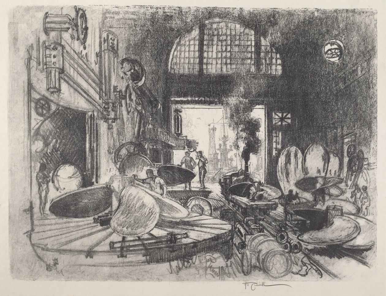制作螺旋桨叶片，1917年。 作者 约瑟夫·彭内尔