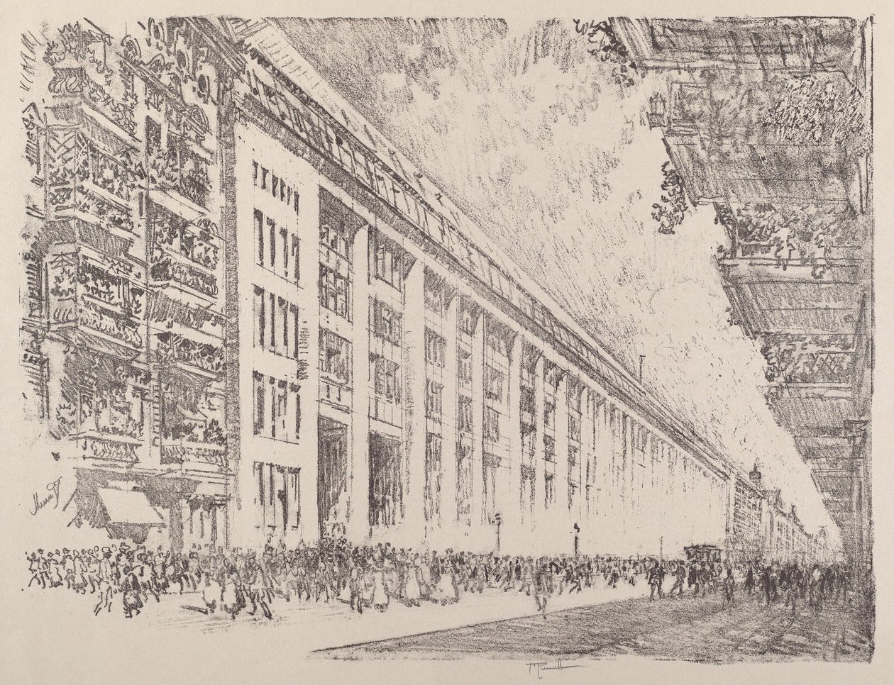 中午，通用电气厂，柏林，1921年。 作者 约瑟夫·彭内尔