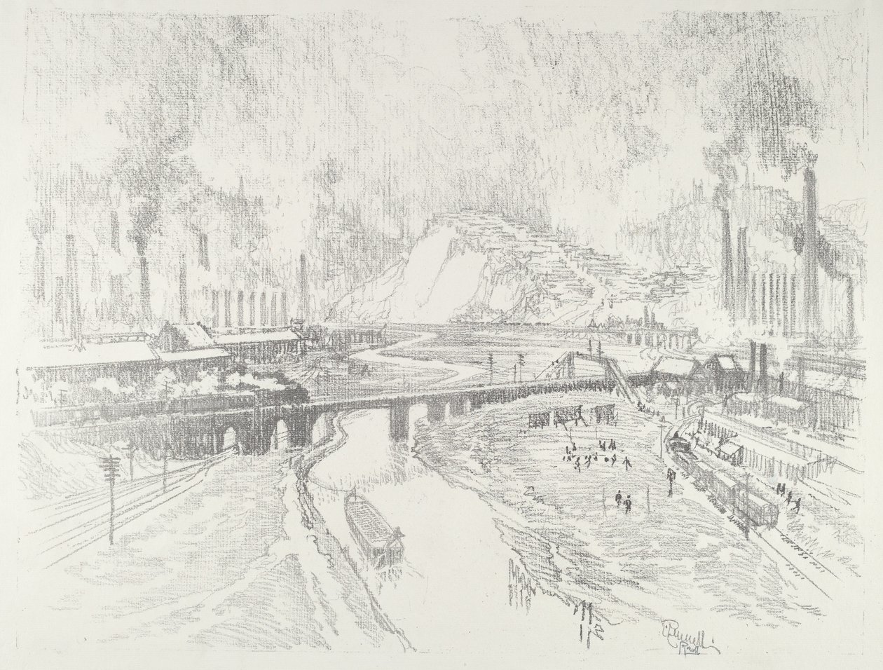 军需镇，1916年。 作者 约瑟夫·彭内尔