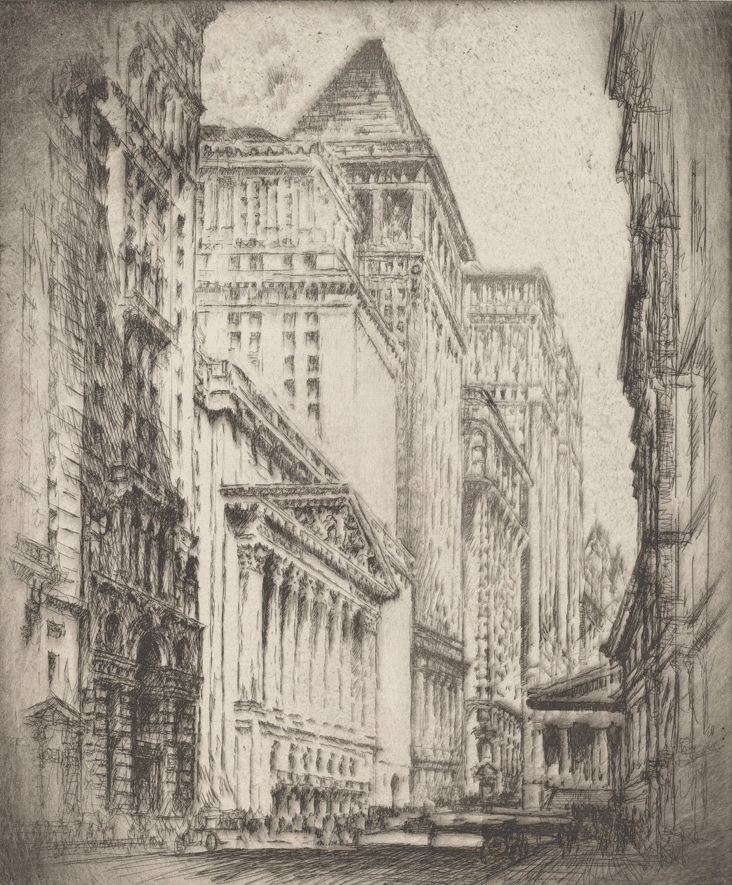 纽约证券交易所，1923年。 作者 约瑟夫·彭内尔
