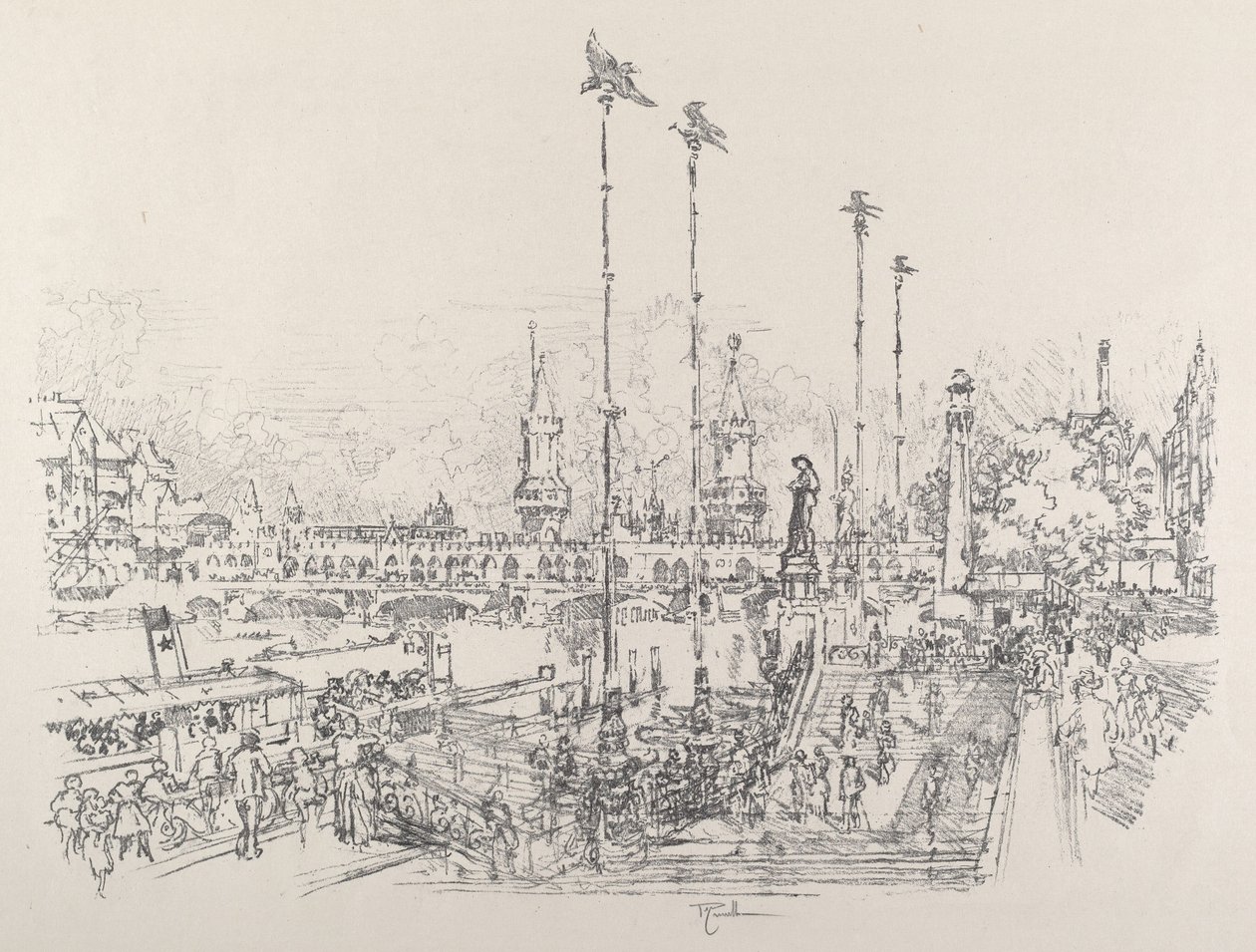 Oberbaum-Brucke，柏林，1921。 作者 约瑟夫·彭内尔