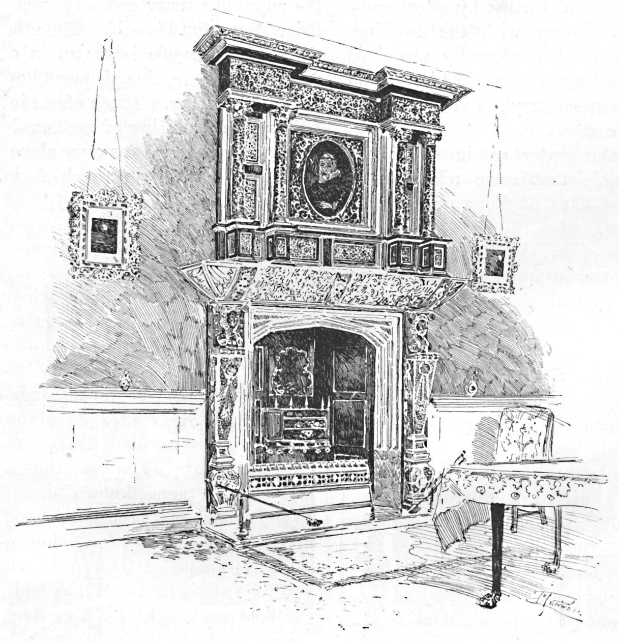 老包机：1886年的主人小屋壁炉架 作者 约瑟夫·彭内尔