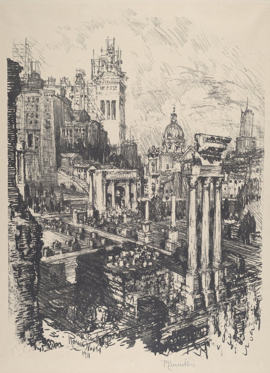 新旧罗马，维克多-伊曼纽尔纪念碑，1911年。 作者 约瑟夫·彭内尔