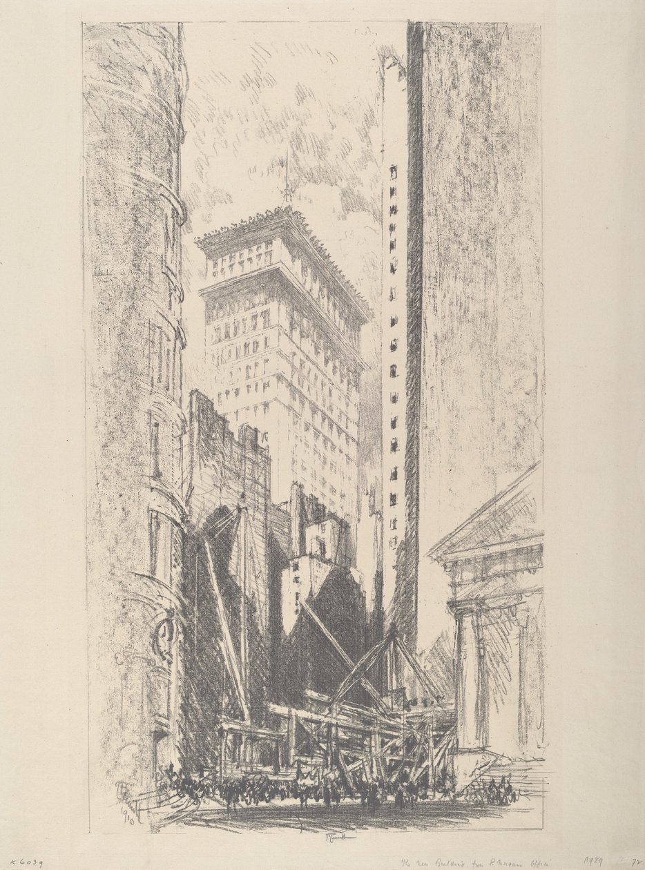 重建布罗德街，1910年。 作者 约瑟夫·彭内尔