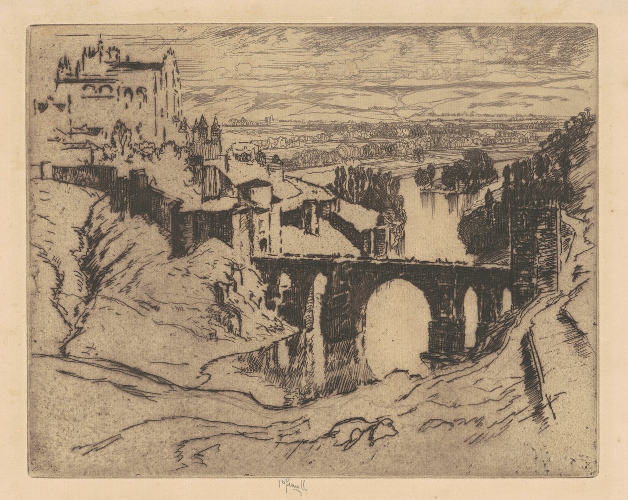 圣马丁桥，托莱多，1904年。 作者 约瑟夫·彭内尔