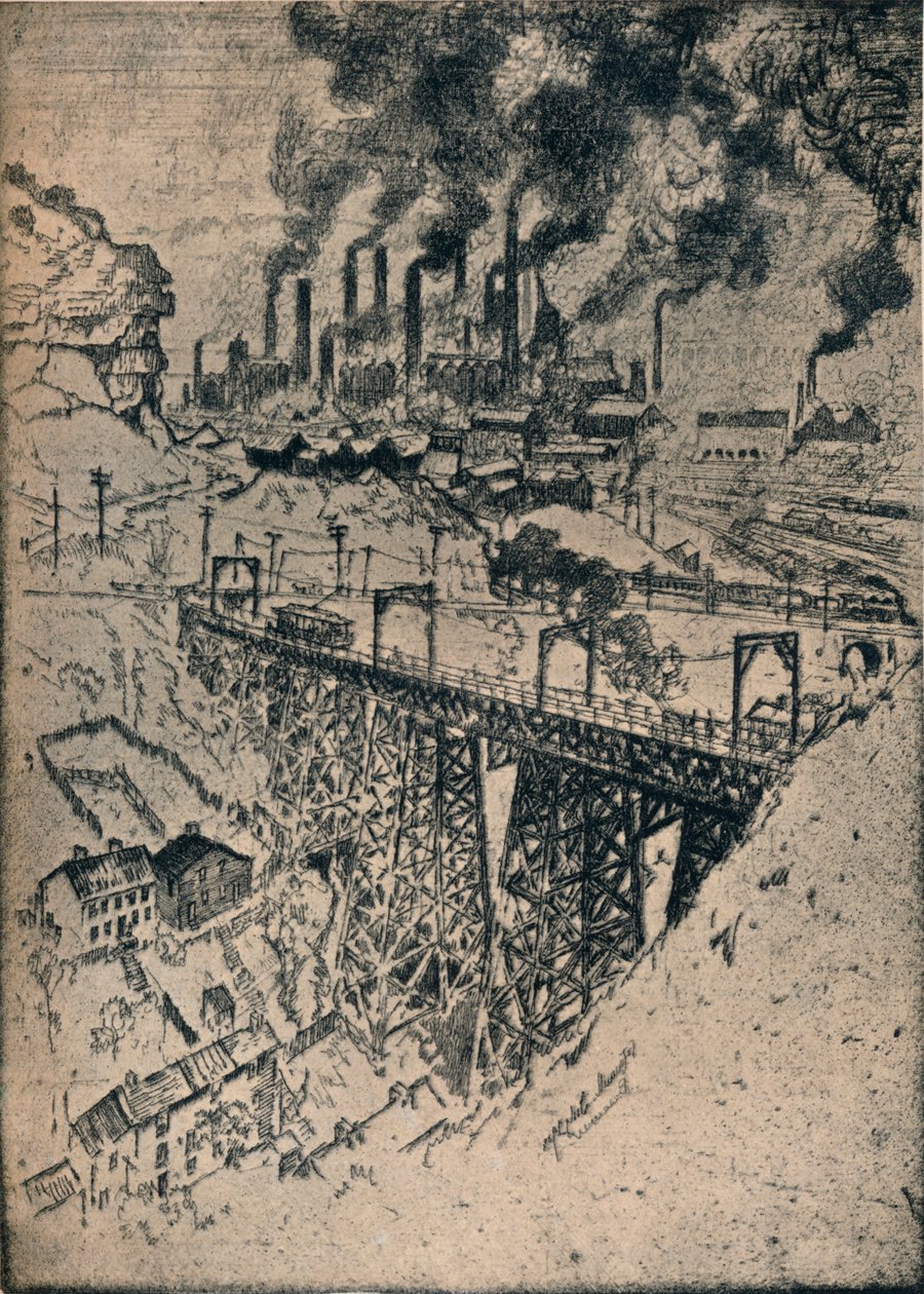Steel-Edgar Thomson作品，1909年 作者 约瑟夫·彭内尔