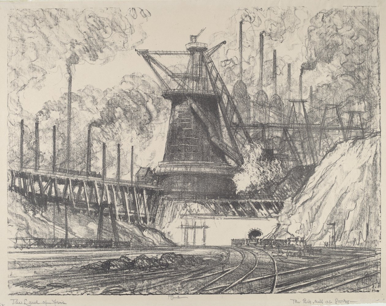 大磨坊，印第安纳州加里，1914年。 作者 约瑟夫·彭内尔