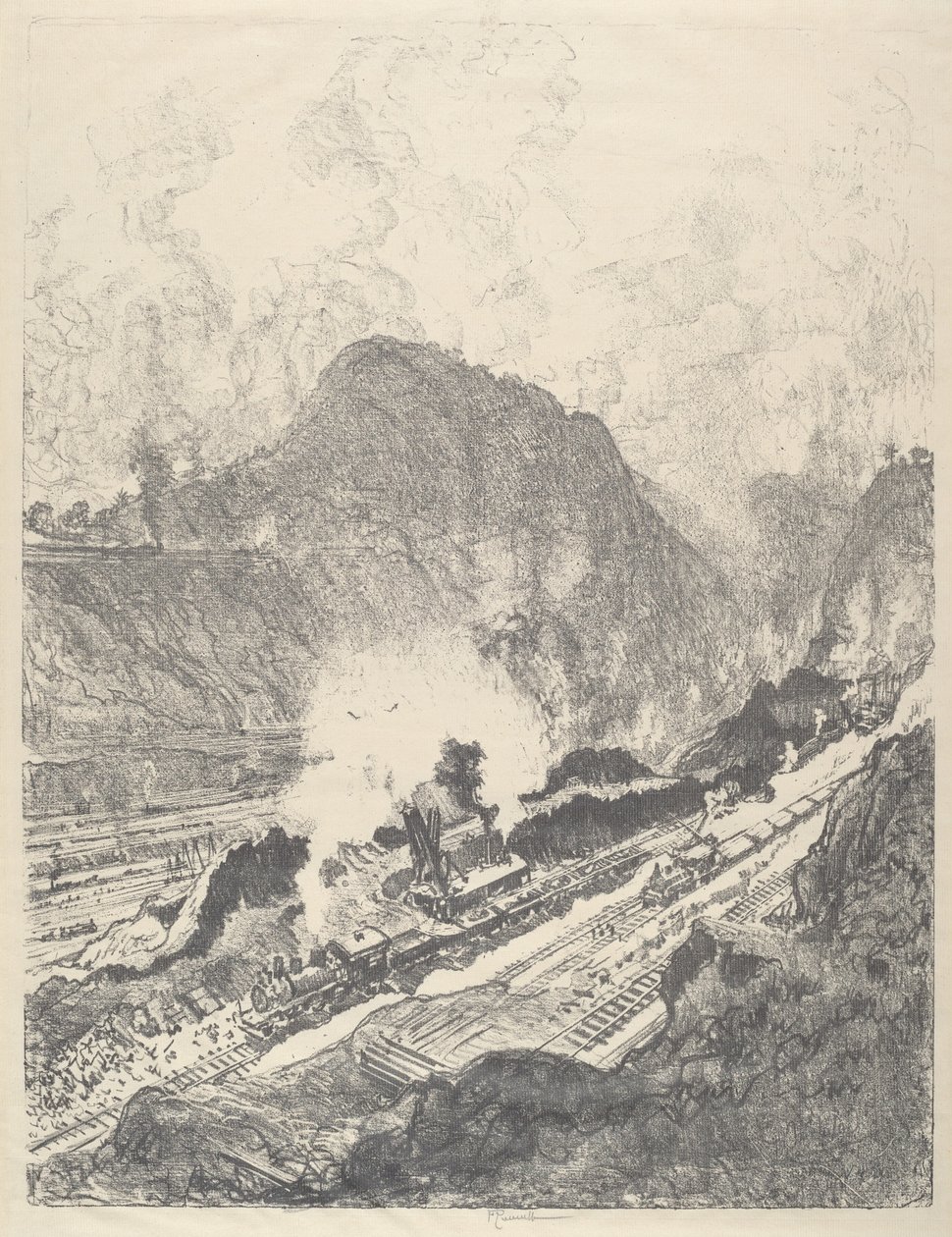 从库莱布拉切入，1912年。 作者 约瑟夫·彭内尔