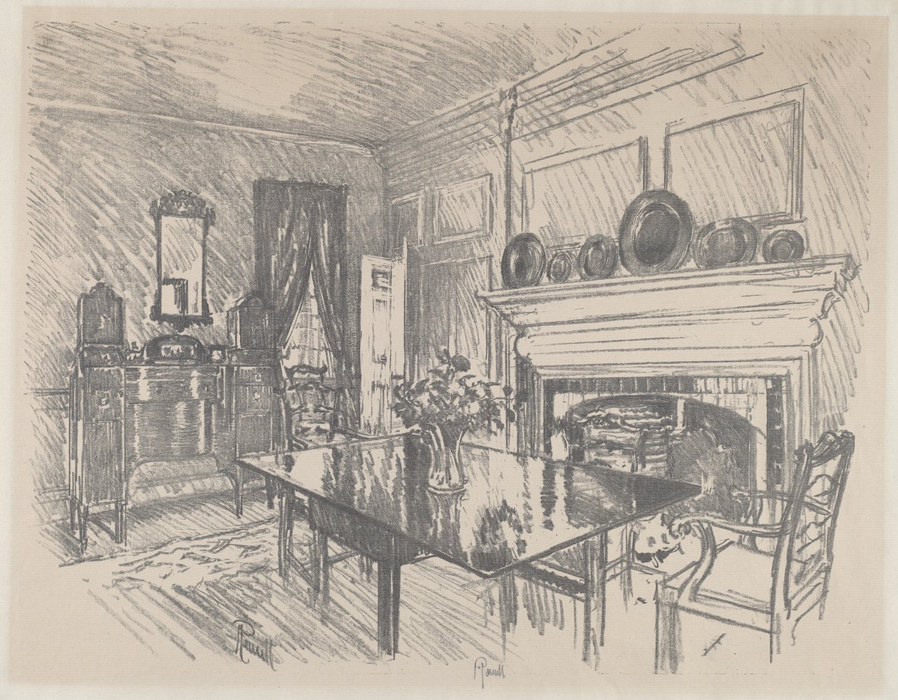 斯丹顿的饭厅，1912年。 作者 约瑟夫·彭内尔