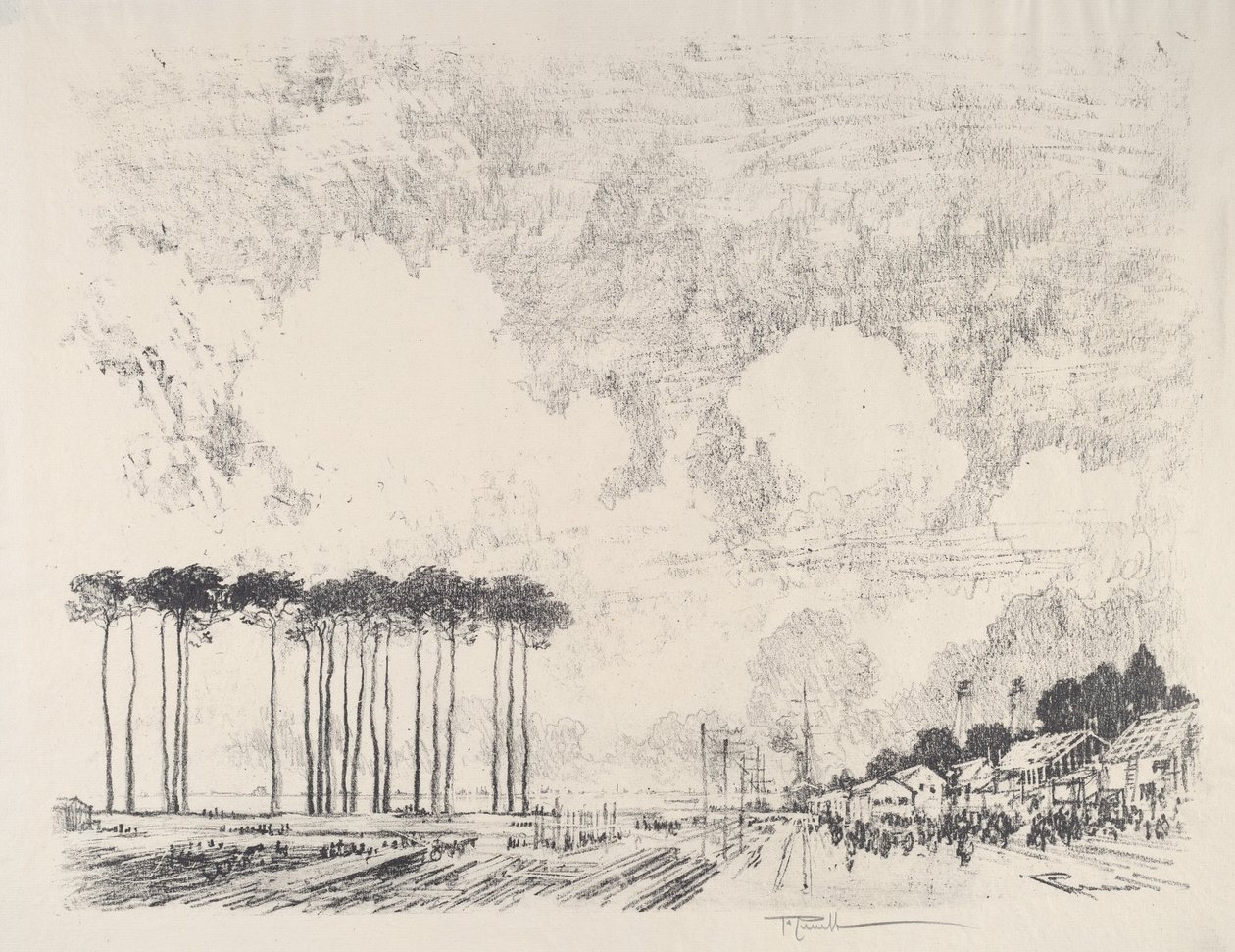 登船营地，经典丛林，1917年。 作者 约瑟夫·彭内尔