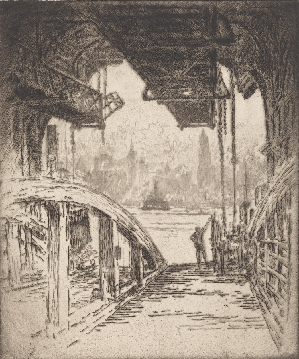 摆渡屋，1919年。 作者 约瑟夫·彭内尔