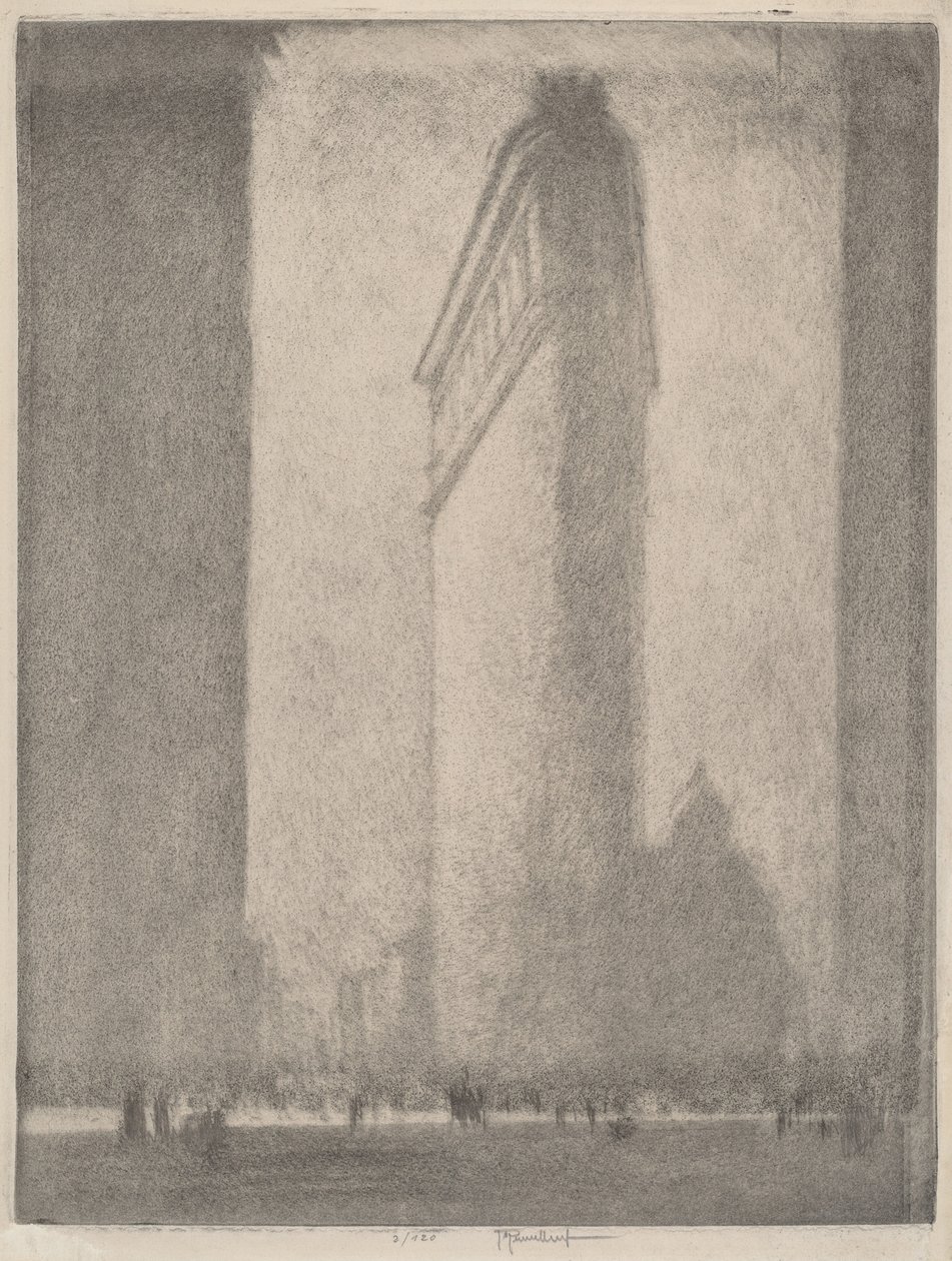 纽约的扁铁，1908年。 作者 约瑟夫·彭内尔