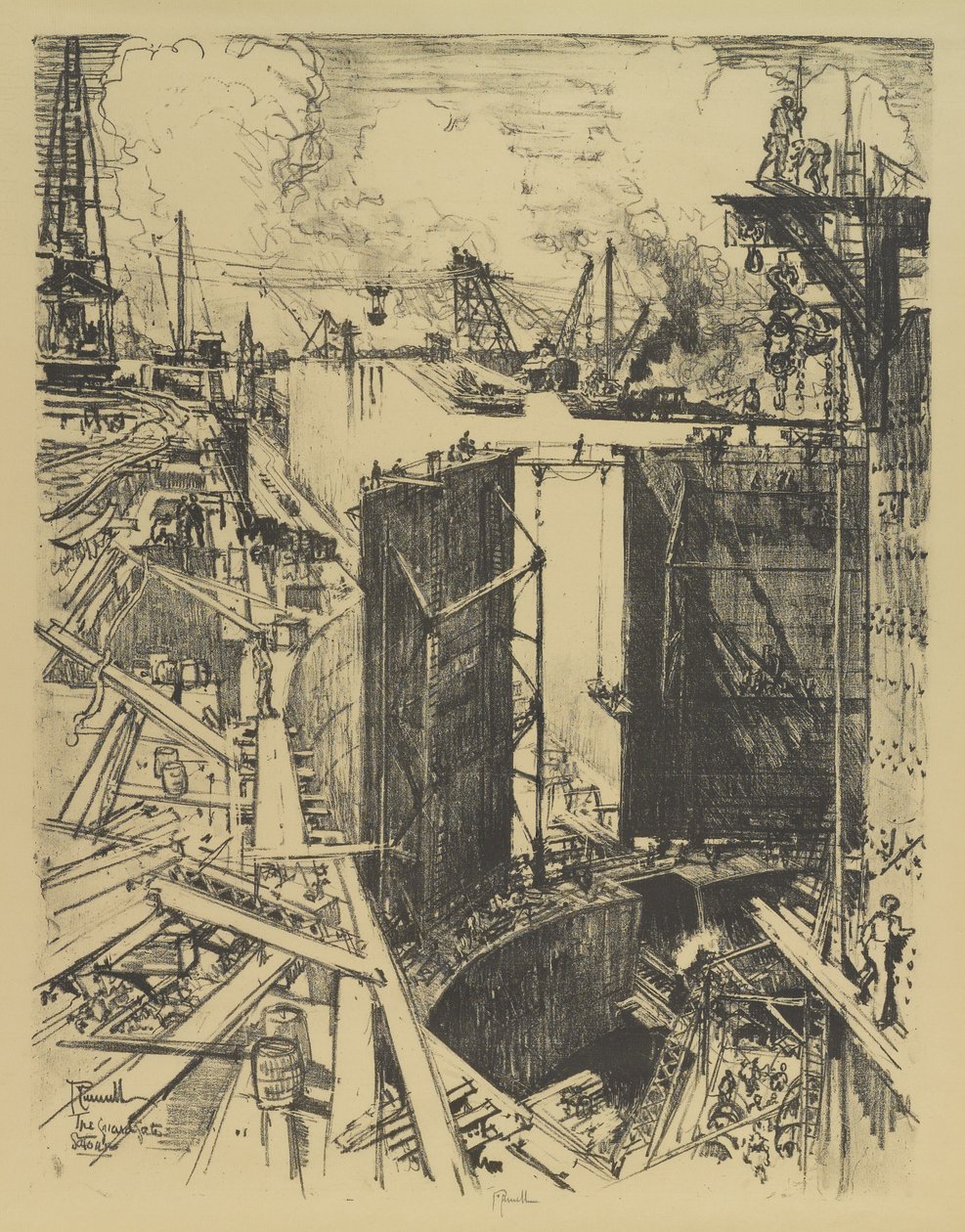 守卫之门，加通锁，1912年 作者 约瑟夫·彭内尔