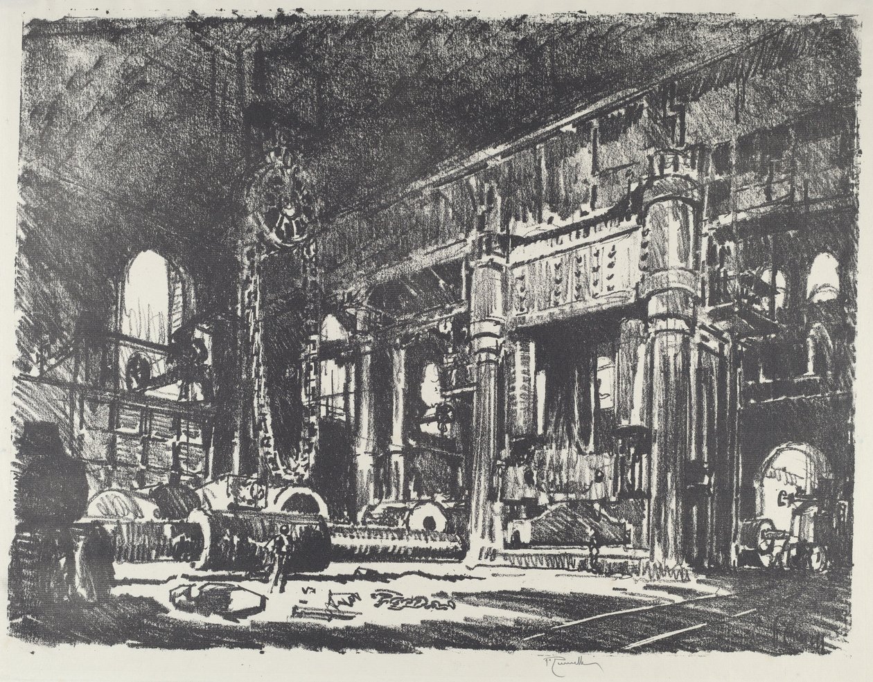 枪炮锻造厂，1916年。 作者 约瑟夫·彭内尔