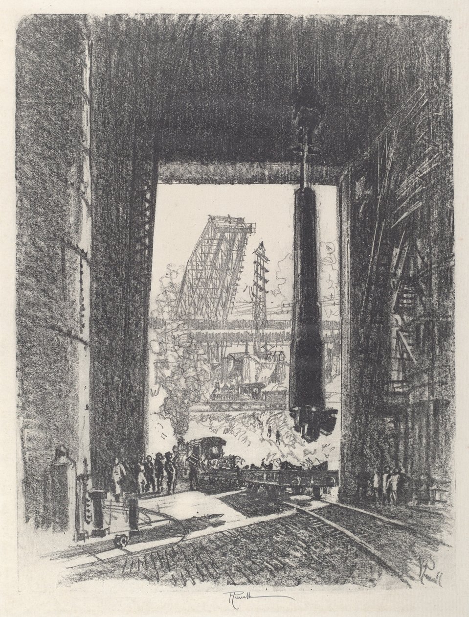 The Gun Pit, No.I, 1917. 作者 约瑟夫·彭内尔