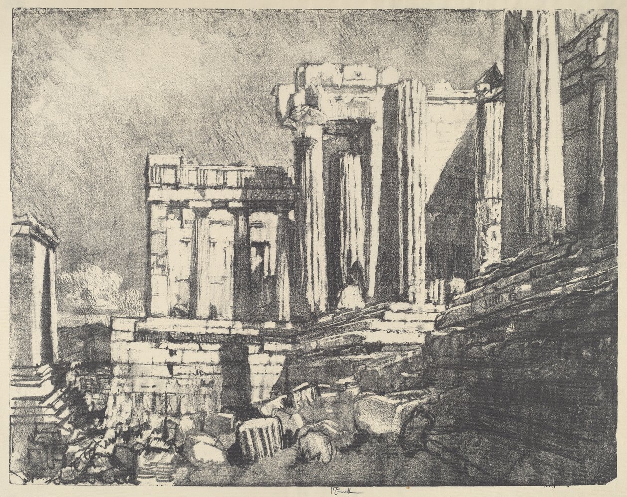 雅典的Propylaea 作者 约瑟夫·彭内尔