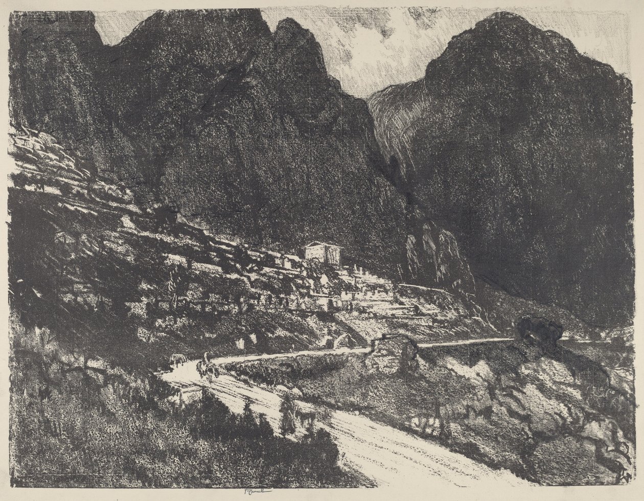 闪亮的岩石》，德尔菲，1913年。 作者 约瑟夫·彭内尔