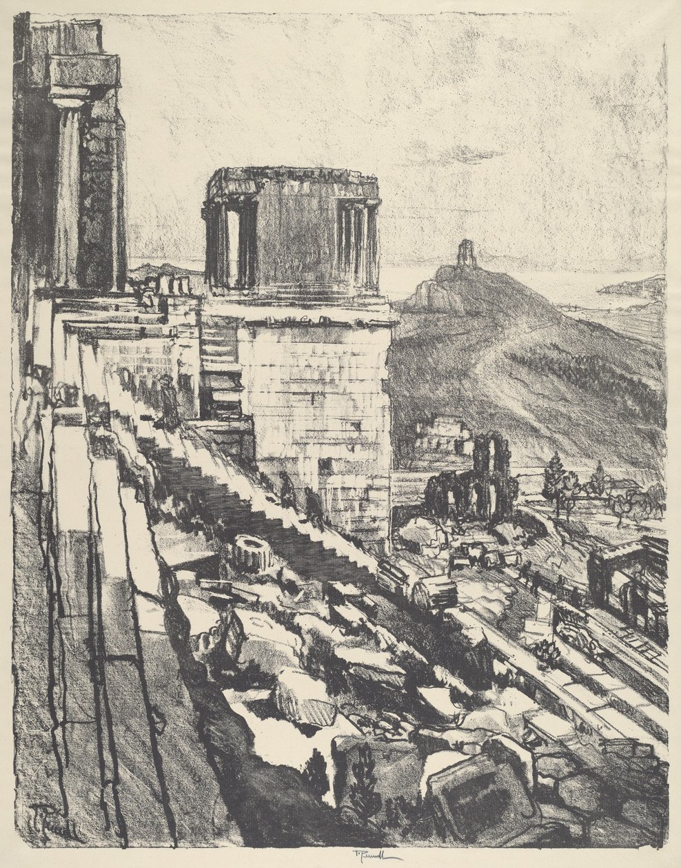 耐克神庙，雅典，1913年。 作者 约瑟夫·彭内尔
