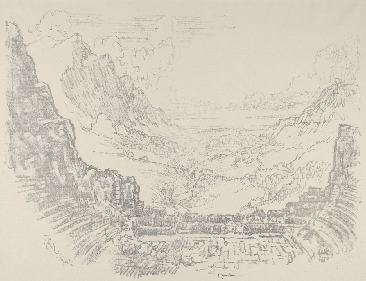 剧院，塞格斯塔，1913年。 作者 约瑟夫·彭内尔