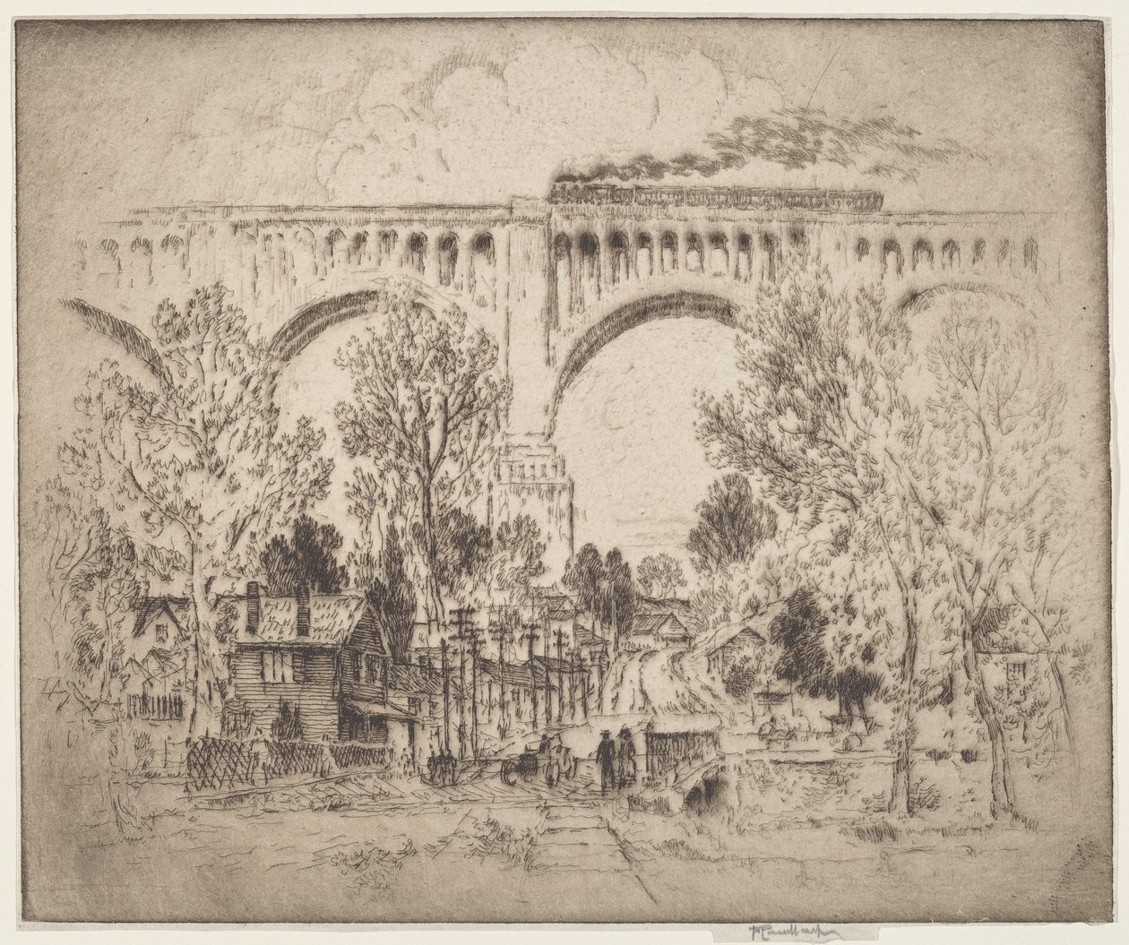 高架桥，D.，L.和W.在Nicholson，Pa. 作者 约瑟夫·彭内尔