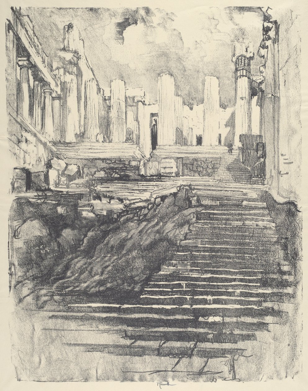 通往卫城的路》，1913年。 作者 约瑟夫·彭内尔