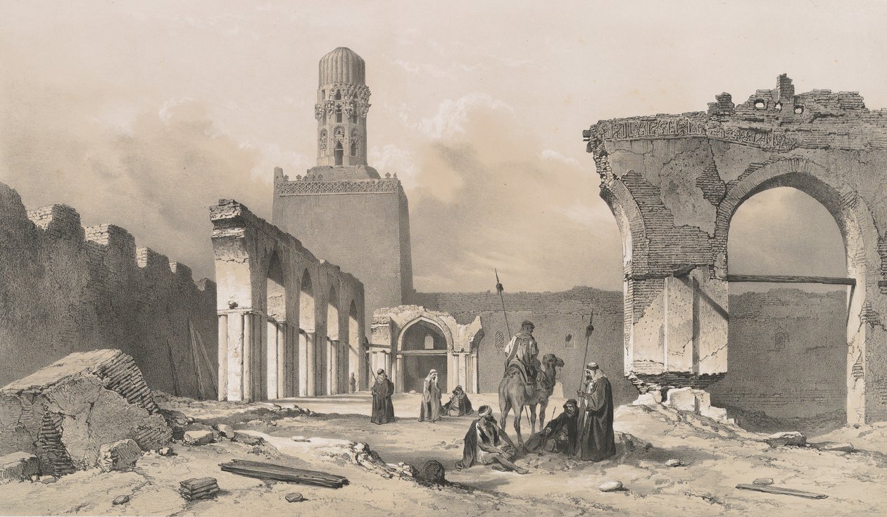 14.El Hakem清真寺，凯罗，1843年。 作者 Joseph Philibert Girault De Prangey