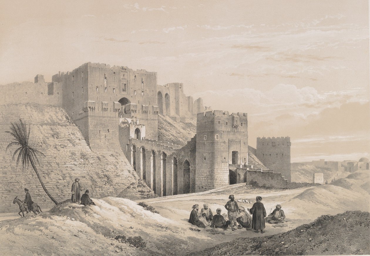 48.阿勒颇城堡，1843年。 作者 Joseph Philibert Girault De Prangey